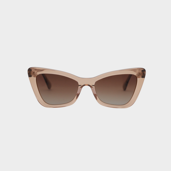 NETRAZ NZ4228 Tea Cat Eye Sunglasses With Tea Frame And Brown Gradient Lens Front View